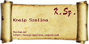 Kneip Szelina névjegykártya
